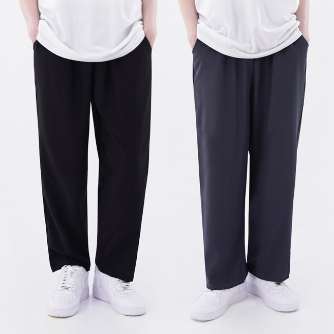 Man In Mode男款涼感彈性鬆緊寬褲 2件組