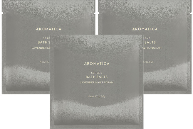 아로마티카 서렌 배쓰 솔트 라벤더 & 마조람, 50g, 3개