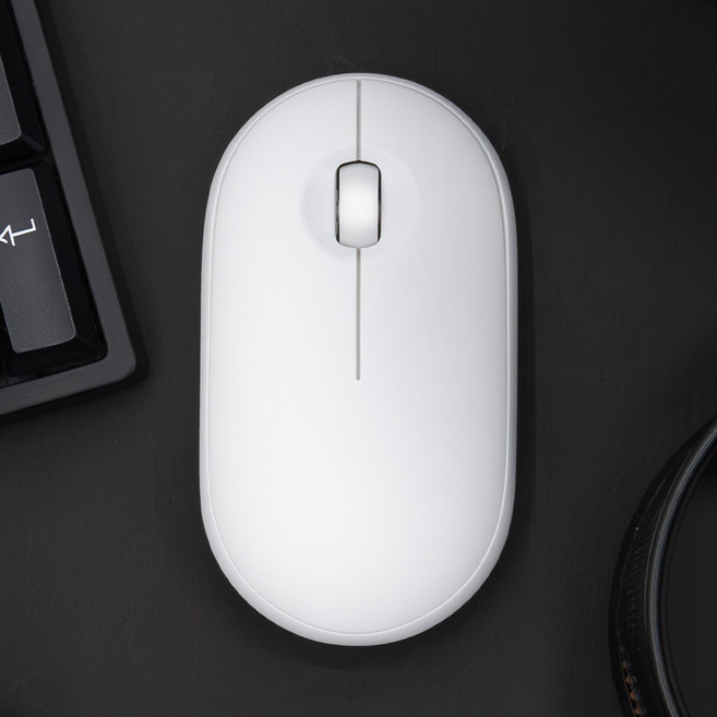 홈플래닛 저소음 조약돌 슬림디자인 무선마우스, CM101, 화이트