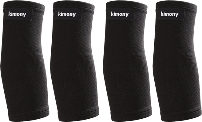 키모니 서포터 팔꿈치 보호대, 4개, 블랙