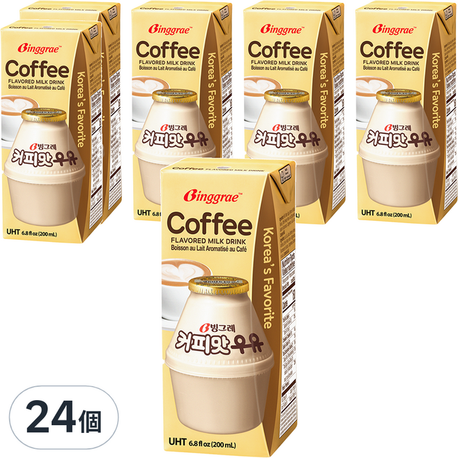 Binggrae 咖啡牛奶, 200ml, 24個