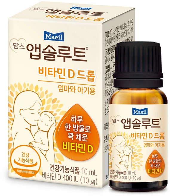 맘스앱솔루트 비타민 D드롭, 10ml, 1개 - 쿠팡