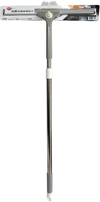 巧巧 北歐伸縮玻璃刮刀 30 x 68.5~104.5 x 4cm, 1支, 銀色 + 灰色