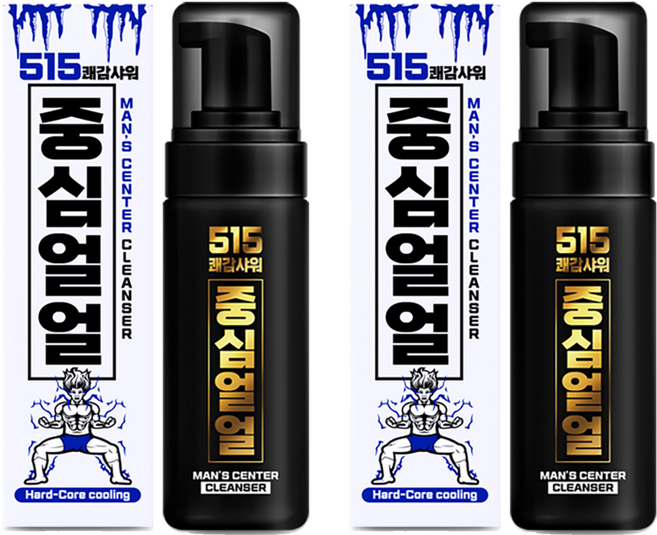 중심얼얼 515 쾌감샤워 남성청결제, 150ml, 2개