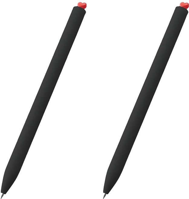 카코 알파 하트 Ver 2 젤펜 0.5mm, 블랙, 2개