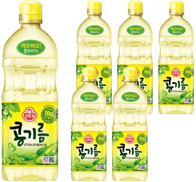 오뚜기 콩기름, 500ml, 6개