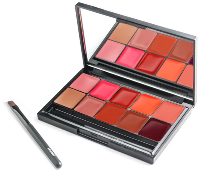 머스테브 10색 립 프로 팔레트 15g, 혼합색상, 1개