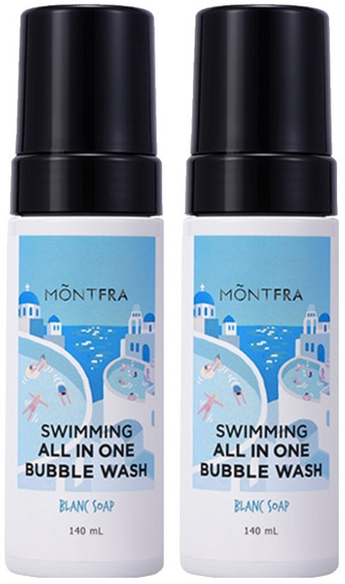 몽프라 수영장 염소 케어 올인원 버블워시 블랑솝, 140ml, 2개