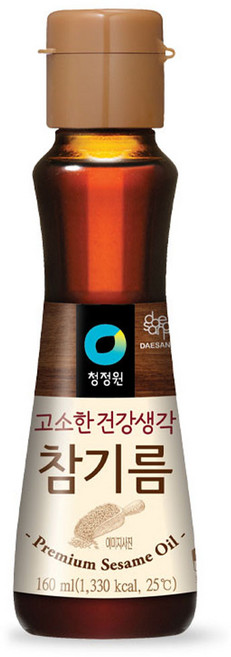 청정원 고소한 건강생각 참기름, 160ml, 1개