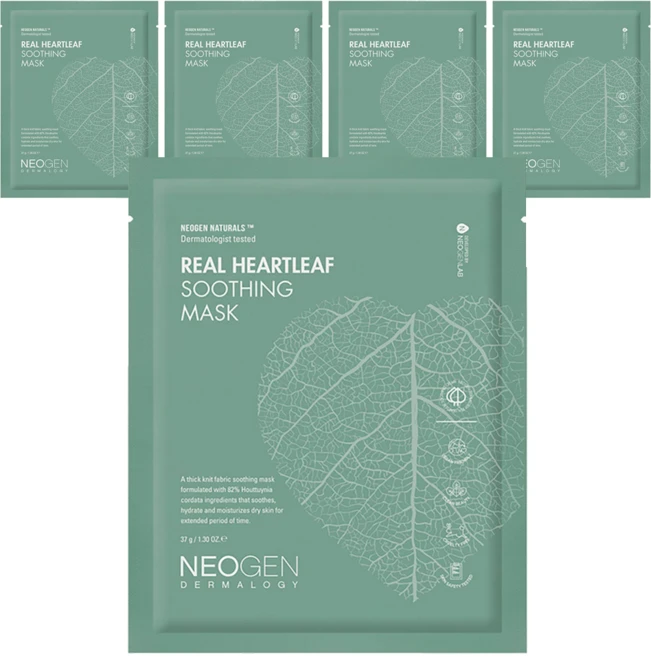 네오젠 리얼 하트리프 수딩 마스크, 1개입, 5개 - 쿠팡