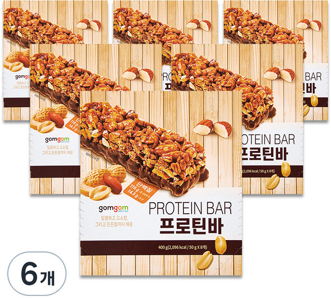 곰곰 프로틴바, 400g, 6개