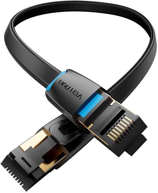 벤션 40기가비트 CAT8 칼국수형 랜케이블 8m, 혼합색상, 1개