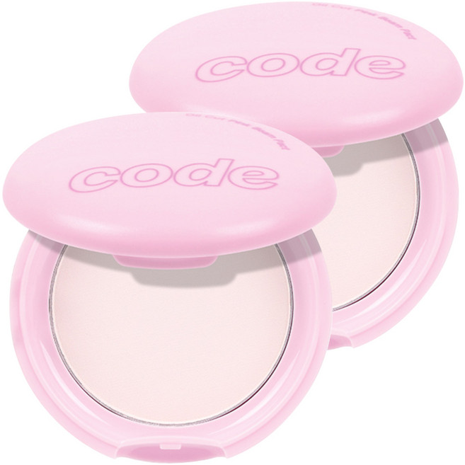 코드글로컬러 오일컷 빔 팩트파우더 8g, 핑크, 2개