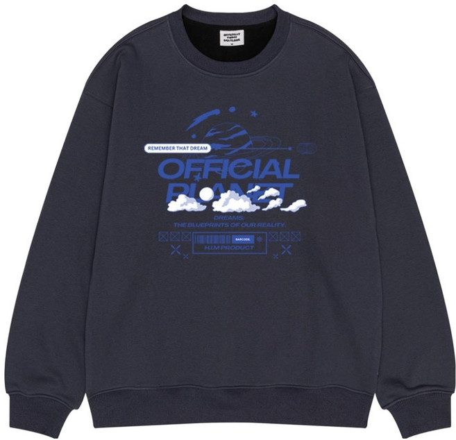 오티디 프리미엄 텐타덤블 기모 오버핏 오피셜플래닛 맨투맨 OT31018