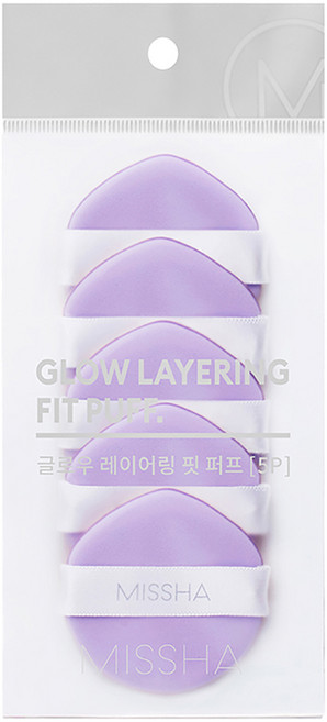 미샤 글로우 레이어링 핏 퍼프 5p, 1개, 혼합색상 - 쿠팡
