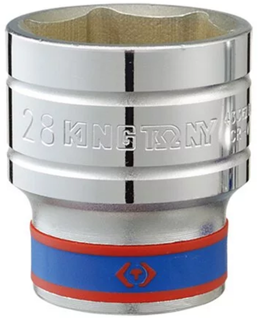 KING TONY 金統立 1/2" DR 公制六角標準套筒 KT433515MR 台灣製, 1個