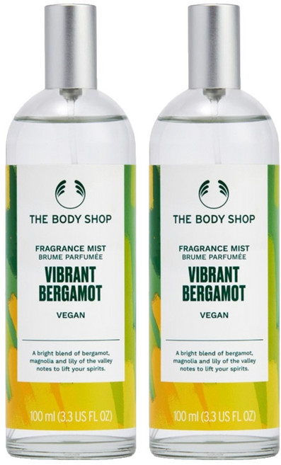 더바디샵 바이브런트 베르가못 후레그런스 미스트, 100ml, 2개