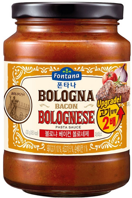 폰타나 볼로냐 베이컨 볼로네제 파스타 소스, 430g, 1개