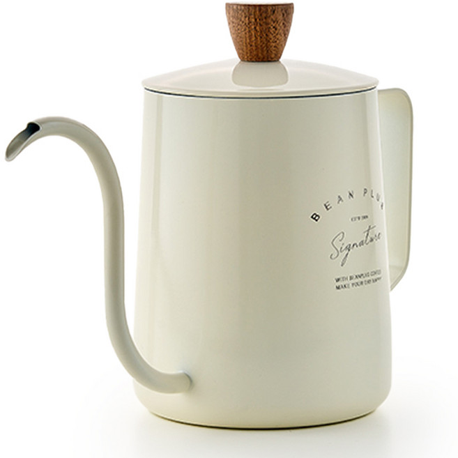 빈플러스 시그니처 드립포트 구스넥 화이트, 600ml, 1개, 단품