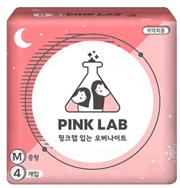 핑크랩 입는 오버나이트 생리대 팬티형 SHSN16, 중형, 4매입, 1개