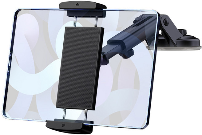 아이베리 PR 차량용 대쉬보드 앞유리 태블릿 휴대폰 거치대 흡착식, 1개, 블랙