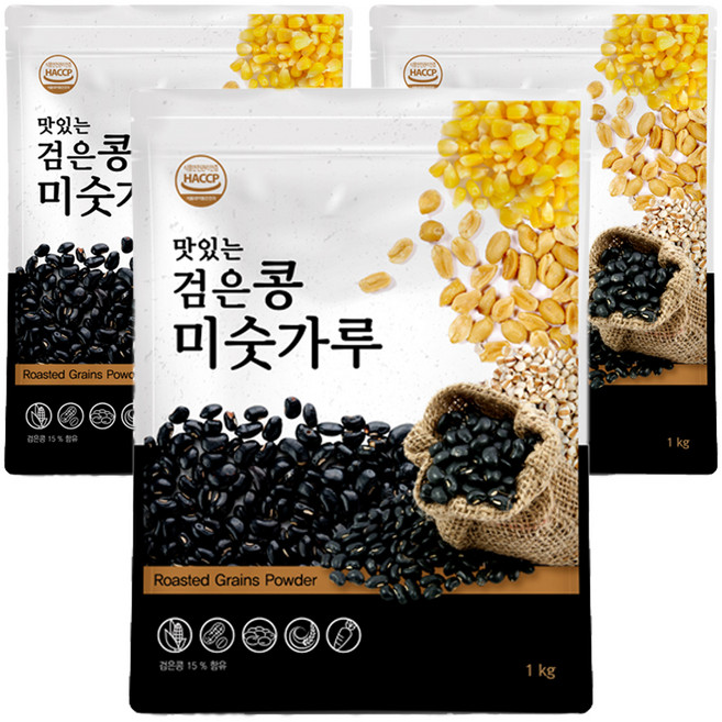배대감 맛있는 검은콩미숫가루, 1kg, 3개
