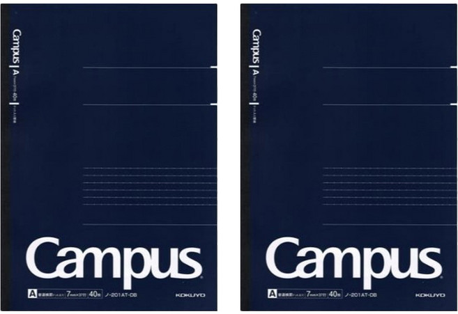 KOKUYO 國譽 CAMPUS 大人A4點線筆記本, 藍色, 2本
