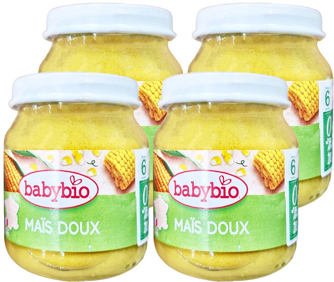 babybio 生機甜玉米泥, 130g, 4罐