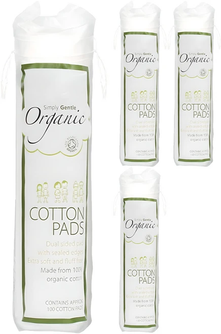 심플리잰틀 화장솜, 100매입, 4개 - 쿠팡