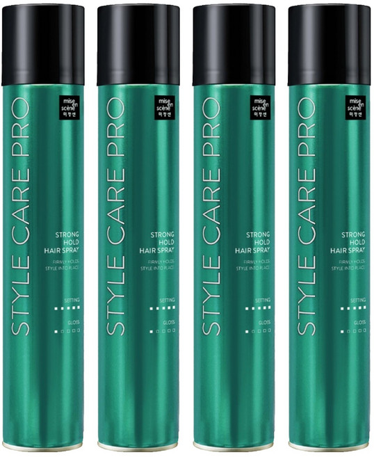 미쟝센 스타일케어 프로 헤어스프레이 스트롱 홀드, 300ml, 4개