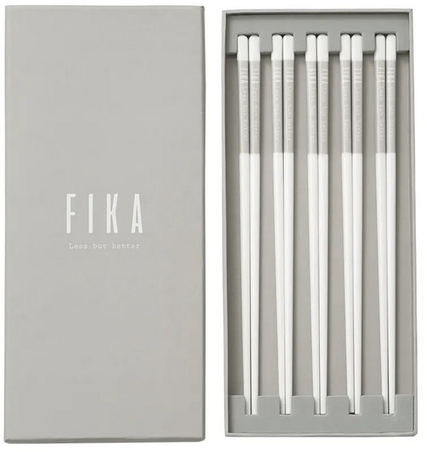 NEOFLAM 台灣原廠公司貨 FIKA系列 陶瓷筷, 5雙筷子, 白色, 1組