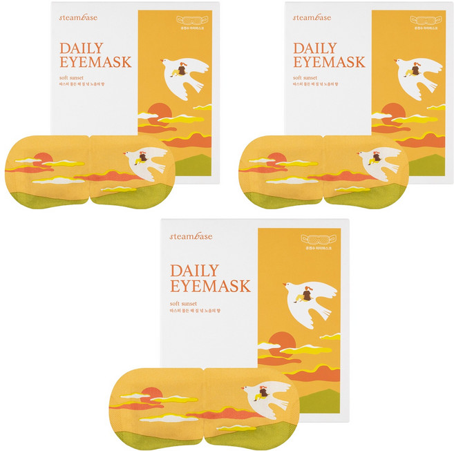 스팀베이스 데일리 아이마스크 해질녘 노을의 향, 3개, 5개입