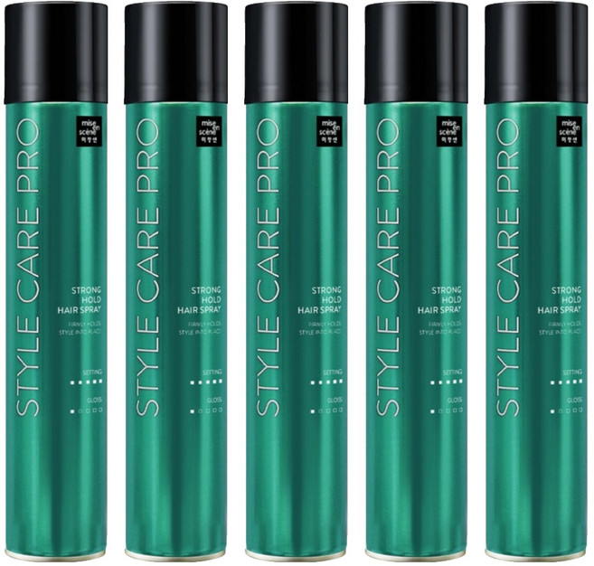 미쟝센 스타일케어 프로 헤어스프레이 스트롱 홀드, 300ml, 5개