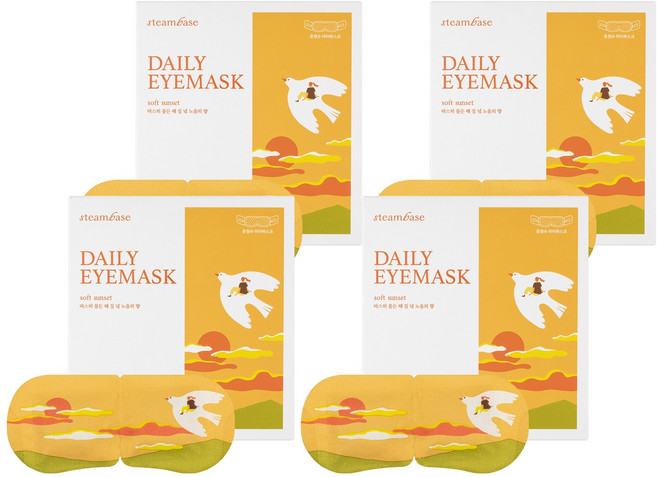 스팀베이스 데일리 아이마스크 해질녘 노을의 향, 4개, 5개입