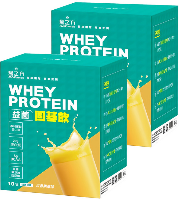 台塑生醫 MD Formula 醫之方 益菌固基飲 百香果風味 32g, 2個, 10份