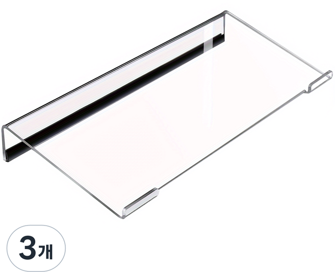 DIGIXO 책상 키보드 거치대 아크릴 선반 L, 투명, 3개
