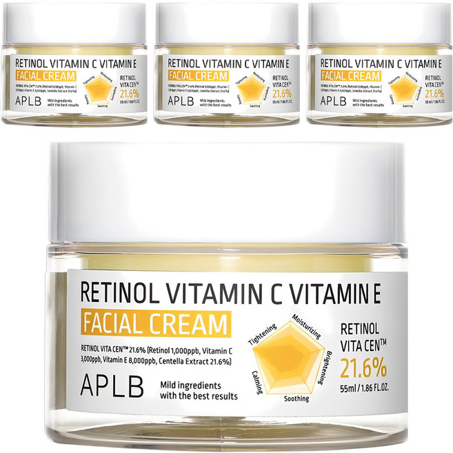 APLB A醇維他命C&E面霜, 55ml, 4罐