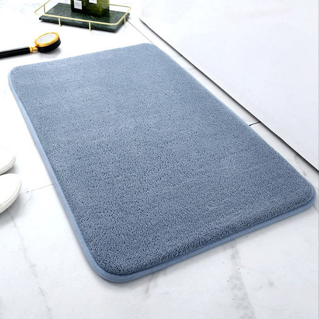 마켓플랜 구름 메모리폼 극세사 발매트 50 x 120 cm, 블루, 1개