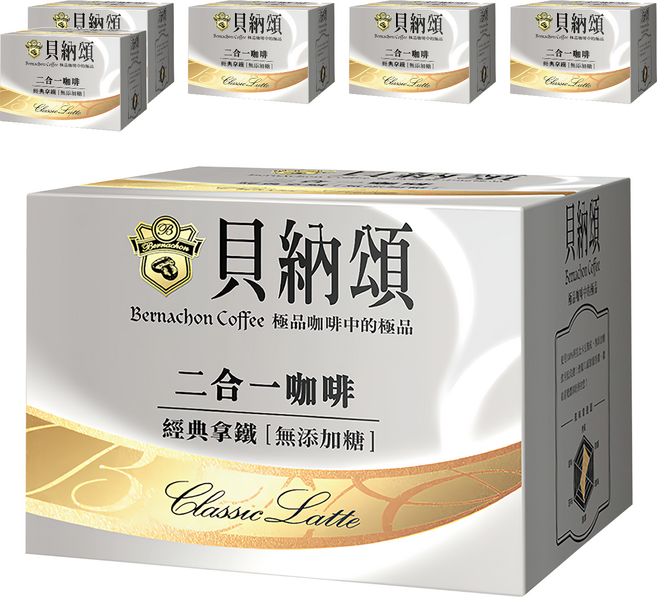 貝納頌 二合一拿鐵 無糖, 13g, 25包, 6盒