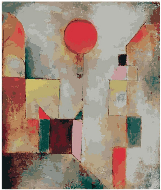 모모픽스페인팅 DIY 명화 그리기 60 x 75 cm, WP24 파울쿨레 붉은 풍선, 1개