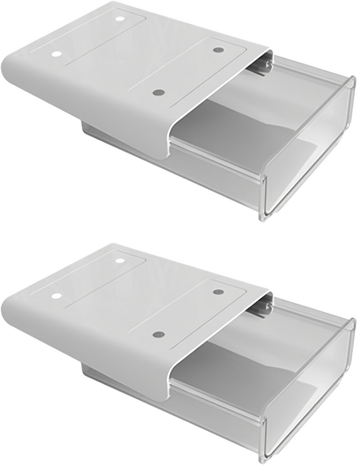 살림마녀 대용량 책상 포켓 서랍, 클리어화이트, 2개