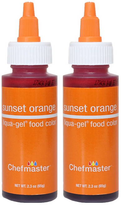 셰프마스터 리쿠아젤 식용색소 썬셋오렌지, 65g, 2개