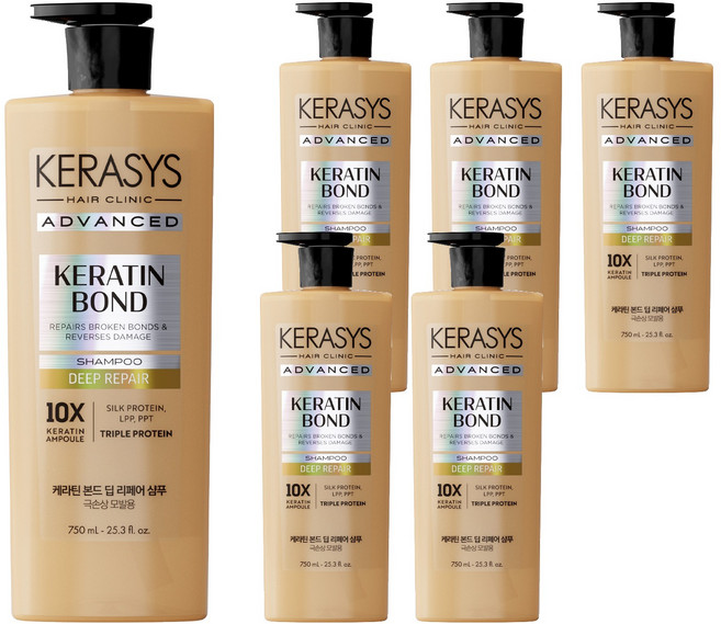 케라시스 어드밴스드 케라틴 본드 딥 리페어 샴푸, 750ml, 6개
