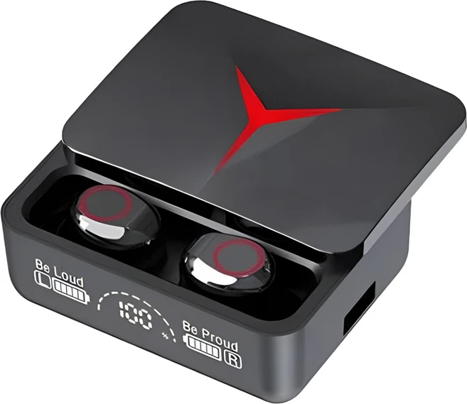 TWHAMMER 焊馬 Wireless 入耳式 無線耳機 LED Digital Display Bluetooth V5.1 4H Playtime 銀灰色 + 紅色 CY-H5371