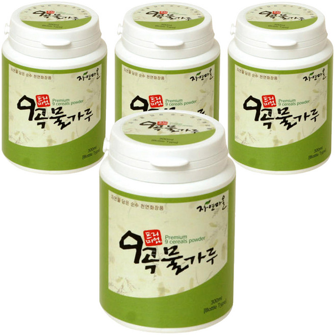Jayeonmaeul 프리미엄 9곡물가루 워시오프 팩, 170g, 4개, 1개입