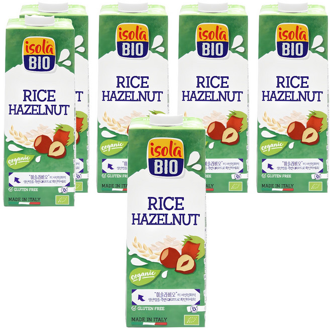 isola BIO 榛果米漿, 1L, 6瓶