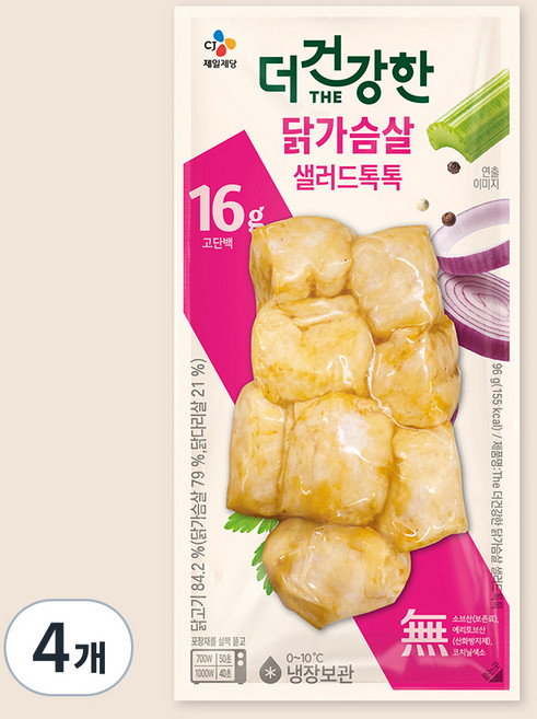 더건강한 닭가슴살 샐러드톡톡, 96g, 4개