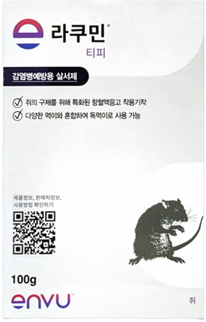 라쿠민 티피 쥐약 100g, 1개입, 1개