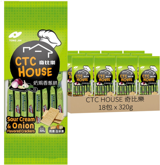 CTC HOUSE 奇比樂 奶焗香蔥餅, 320g, 18包