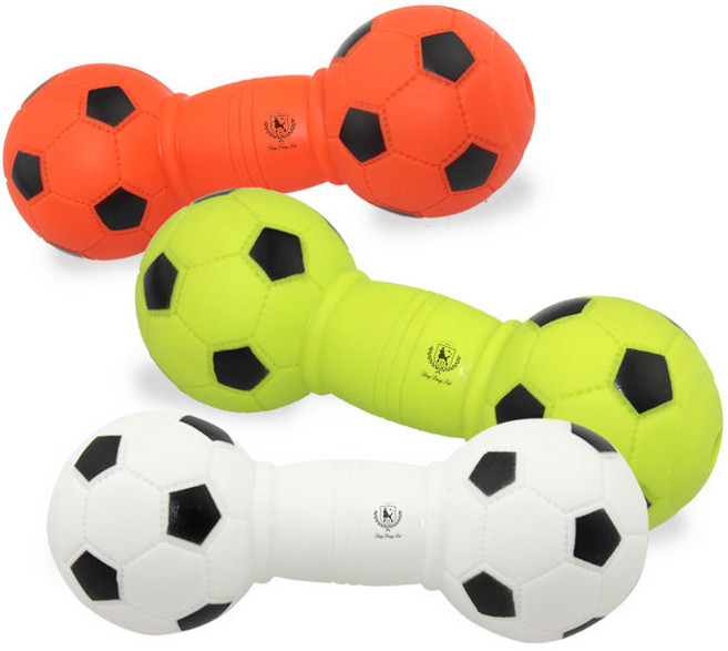 딩동펫 반려동물 축구뼈다귀 라텍스장난감 3종 세트, 혼합색상, 1세트